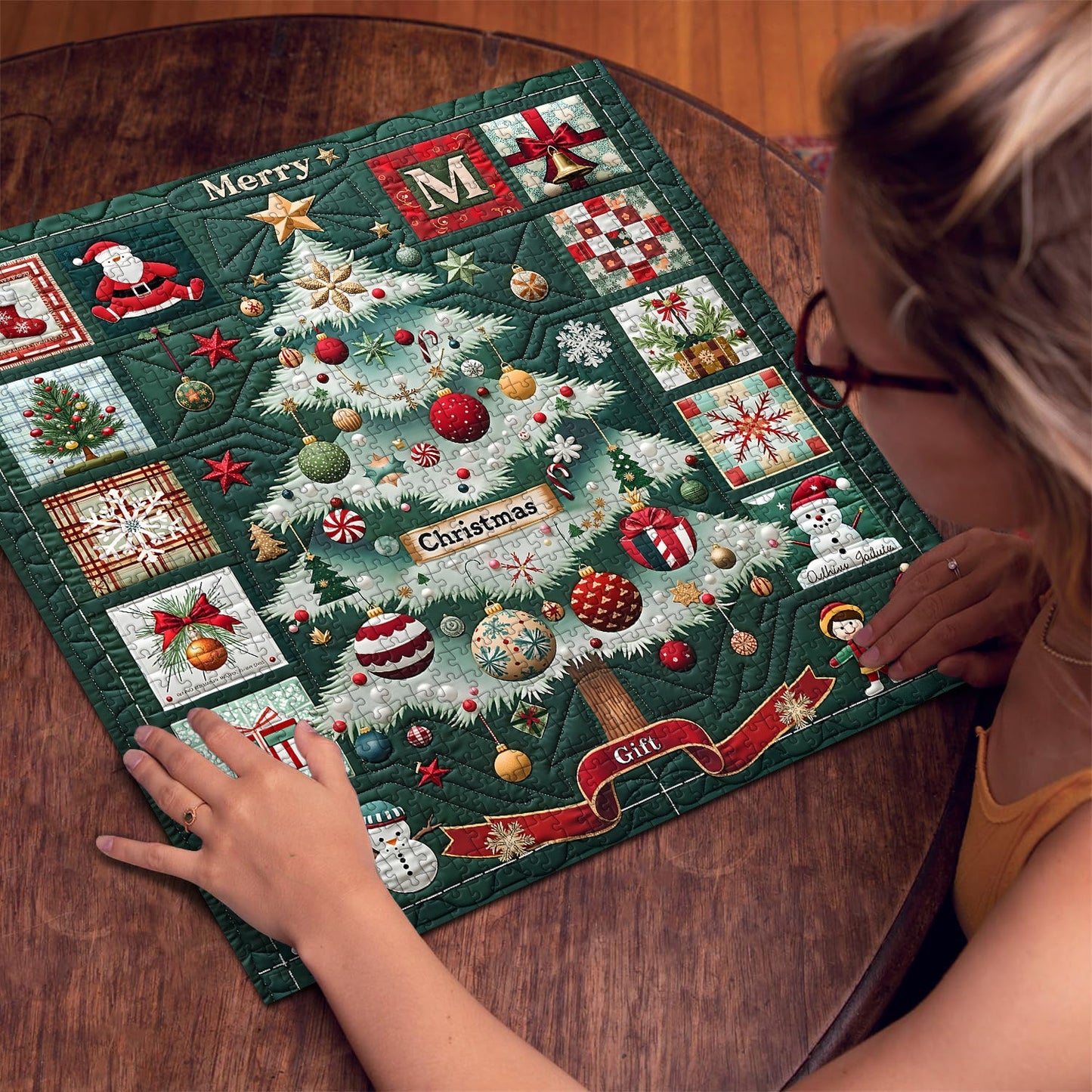Christmas Wish Patchwork Jigsaw Puzzle 1000 Piece