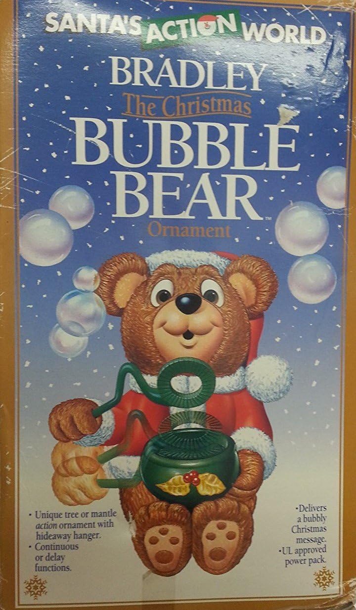 Santa's Action World Bradley the Christmas Bubble Bear Ornament