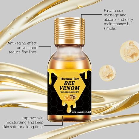 Gynecomastia Bee Venom Oil for Men, Bee Venom Gynecomastia Oil for Strengthen The Chest