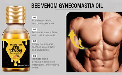 Gynecomastia Bee Venom Oil for Men, Bee Venom Gynecomastia Oil for Strengthen The Chest
