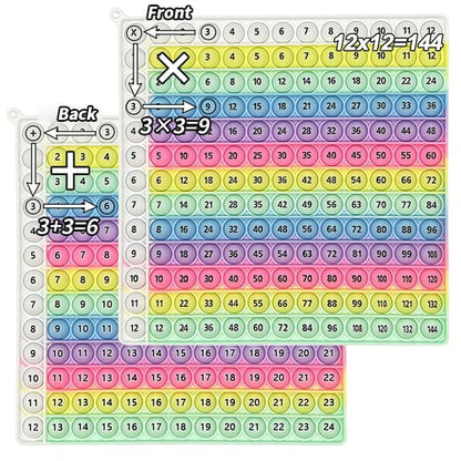 🎯12x12 Multiplication Table Board Game – Portable Math Practice and Learning Toy for Kids