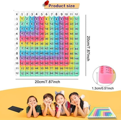 🎯12x12 Multiplication Table Board Game – Portable Math Practice and Learning Toy for Kids