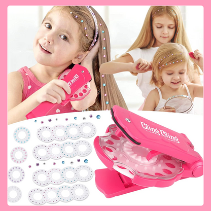 ✨Glitter Diamond Styling Tools Hair Gemstone Styling Set to light up girls' hair, clothes, accessories, No Heat Required Hair Styling Accessories