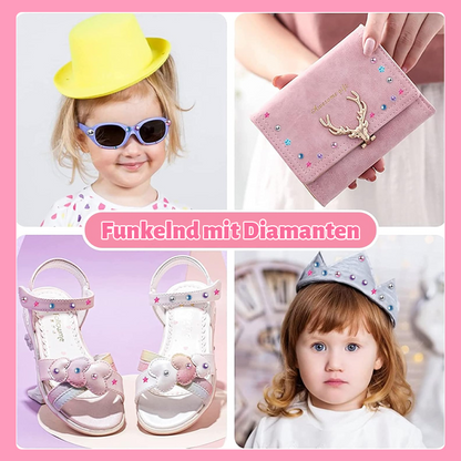 ✨Glitter Diamond Styling Tools Hair Gemstone Styling Set to light up girls' hair, clothes, accessories, No Heat Required Hair Styling Accessories