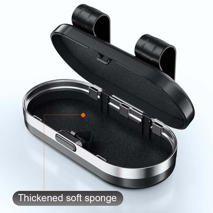 Mirrored glasses case for the car