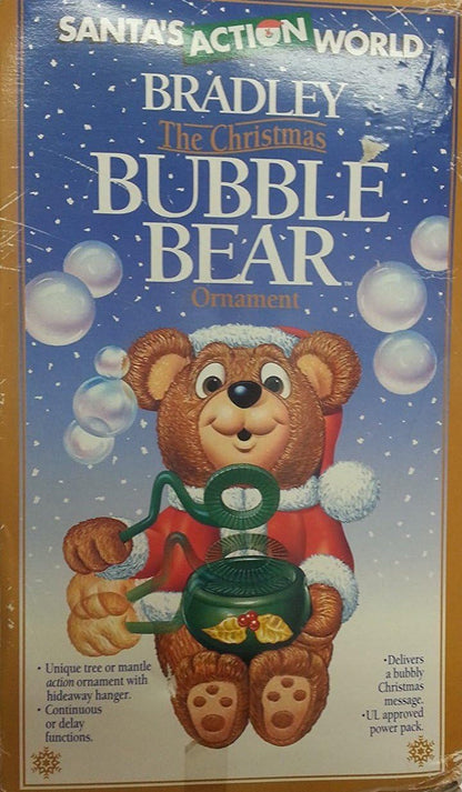 Santa's Action World Bradley the Christmas Bubble Bear Ornament