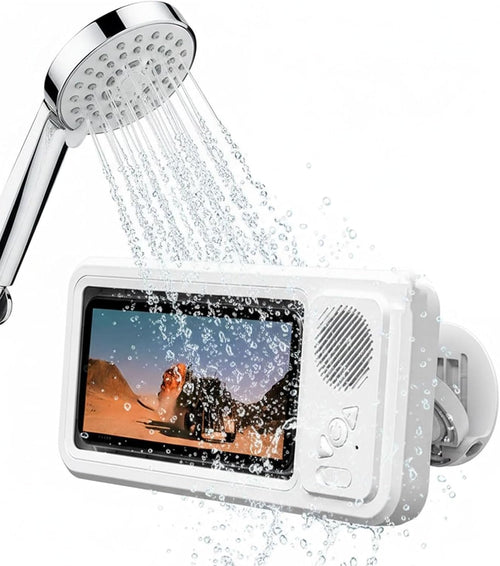 Shower Phone Holder with Wireless Bluetooth Speaker