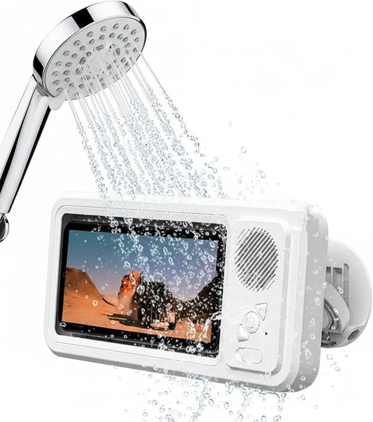Shower Phone Holder with Wireless Bluetooth Speaker