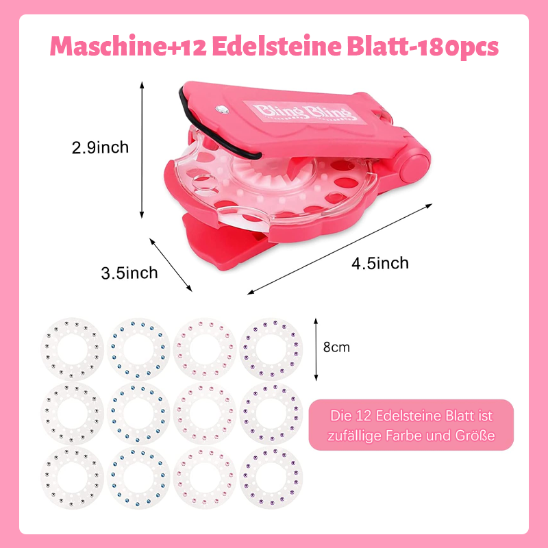 ✨Glitter Diamond Styling Tools Hair Gemstone Styling Set to light up girls' hair, clothes, accessories, No Heat Required Hair Styling Accessories