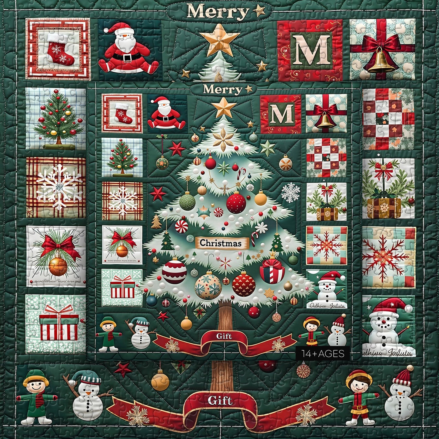 Christmas Wish Patchwork Jigsaw Puzzle 1000 Piece