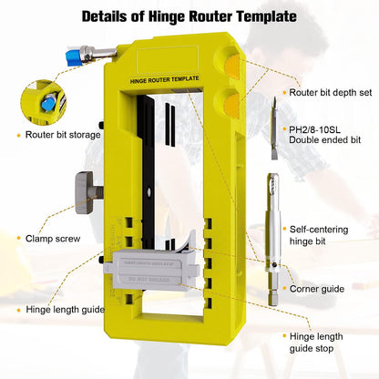 Door Hinge Router Template