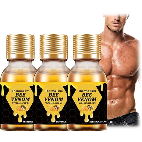 Gynecomastia Bee Venom Oil for Men, Bee Venom Gynecomastia Oil for Strengthen The Chest