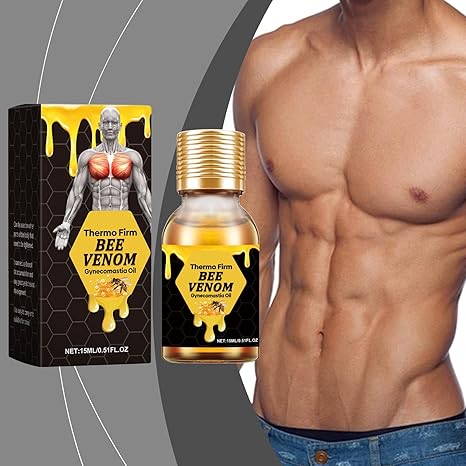 Gynecomastia Bee Venom Oil for Men, Bee Venom Gynecomastia Oil for Strengthen The Chest