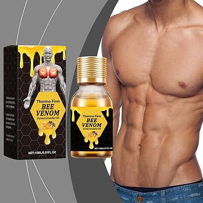 Gynecomastia Bee Venom Oil for Men, Bee Venom Gynecomastia Oil for Strengthen The Chest