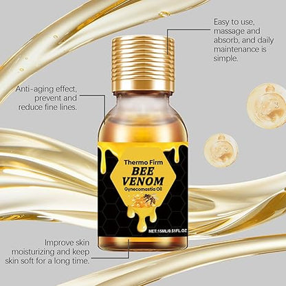 Gynecomastia Bee Venom Oil for Men, Bee Venom Gynecomastia Oil for Strengthen The Chest