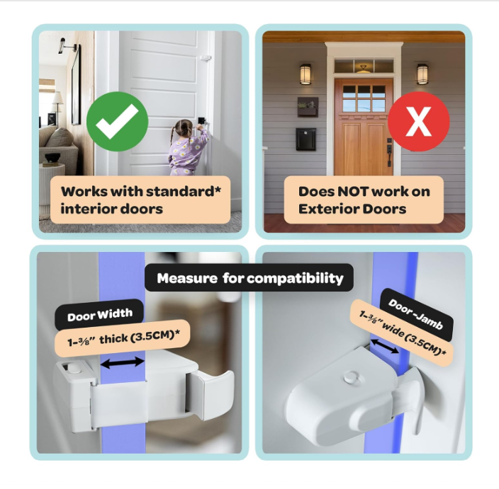 The Snap-On Door Lock Kids Can't Reach or Defeat