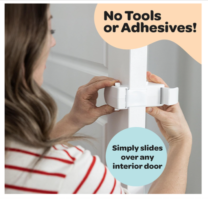 The Snap-On Door Lock Kids Can't Reach or Defeat