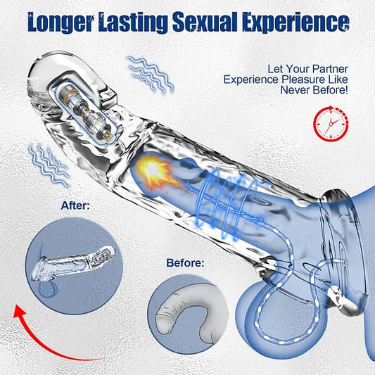 🔥🎁 2025 HOT Deal 💥 Reusable Penis Extension Vibrator – Makes You Longer, Harder & Unstoppable 😍【Discreet Delivery】
