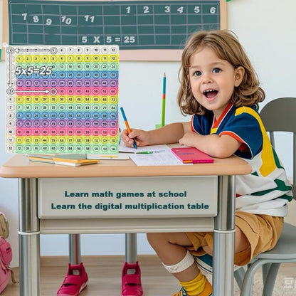 🎯12x12 Multiplication Table Board Game – Portable Math Practice and Learning Toy for Kids