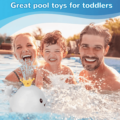 Water-Activated Glowing Whale Sprayer Toy | Baby Bath & Pool Fountain Sprinkler for 1 2 3 Year Old Kids | Toddler Gift for 1st Birthday