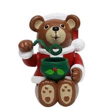 Santa's Action World Bradley the Christmas Bubble Bear Ornament