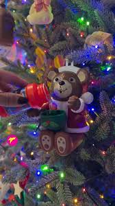 Santa's Action World Bradley the Christmas Bubble Bear Ornament