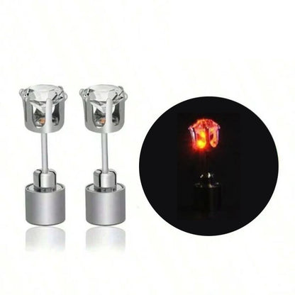 Stylish LED Luminous Crown Earrings
